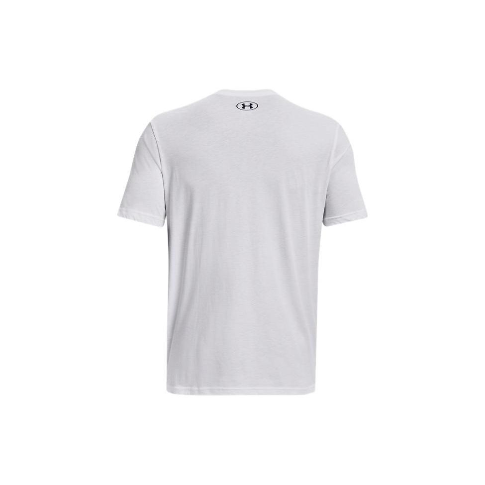 Under Armour Letter Print Crew Neck Sports Pullover Short Sleeve T-Shirt Men Tops White 1376835-100