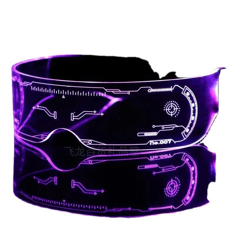 

Colorful Luminous LED Glasses for Music Bar KTV Neon Party Christmas Halloween Decoration LED Goggles Festival Props
