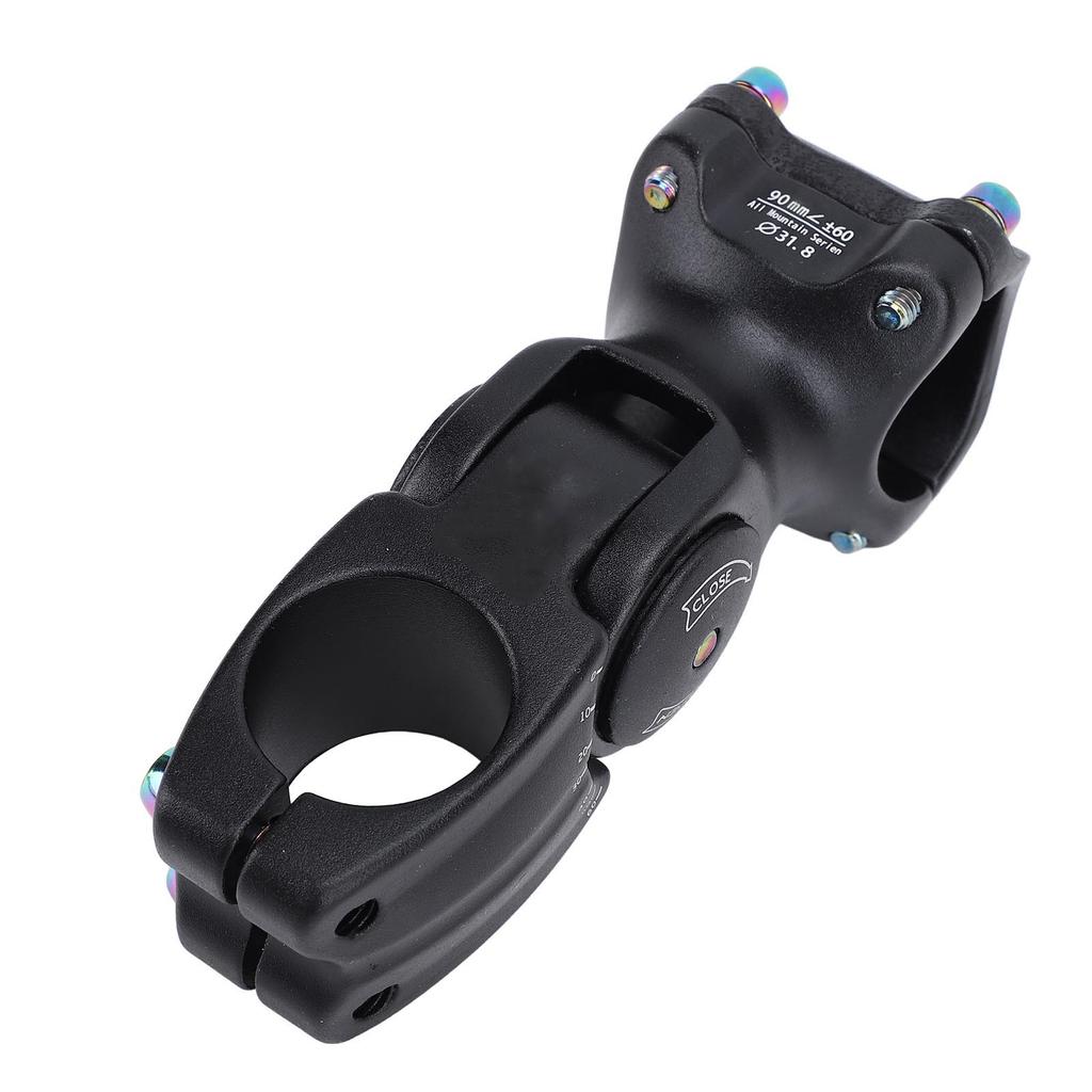 Cycle Stem Plus Minus 60 Degrees Adjustable Aluminum Alloy 90mm Cycle Stem Replacement for 28.6mm