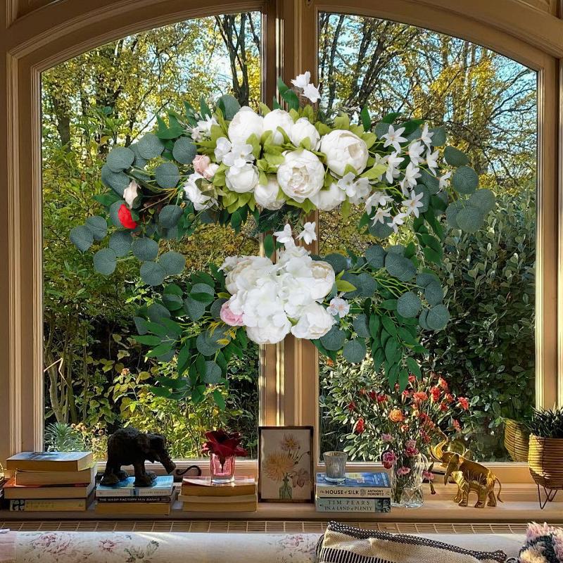 Artificial Flowers Diy Wedding Peony Welcome Flower Sign Decor Arch Door Lintel Flower Home Decor Table Flower Wedding Supplies