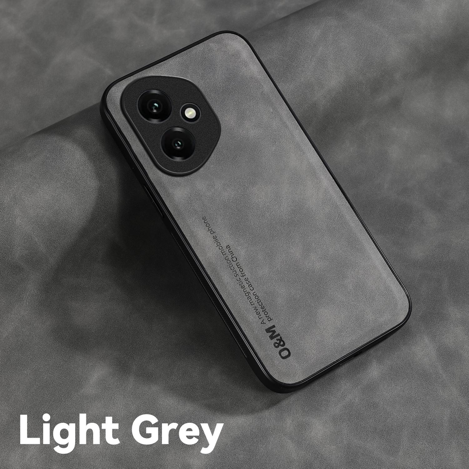 

Противоударный магнитный чехол с ощущением кожи для Honor 400 Pro 5G Защитная крышка Задняя панель телефона Coque Funda Honor 400 (Global) светло-серый