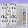 Chic Modern Peva Waterproof Shower Curtain Featuring Black Peony Pattern For Home Use