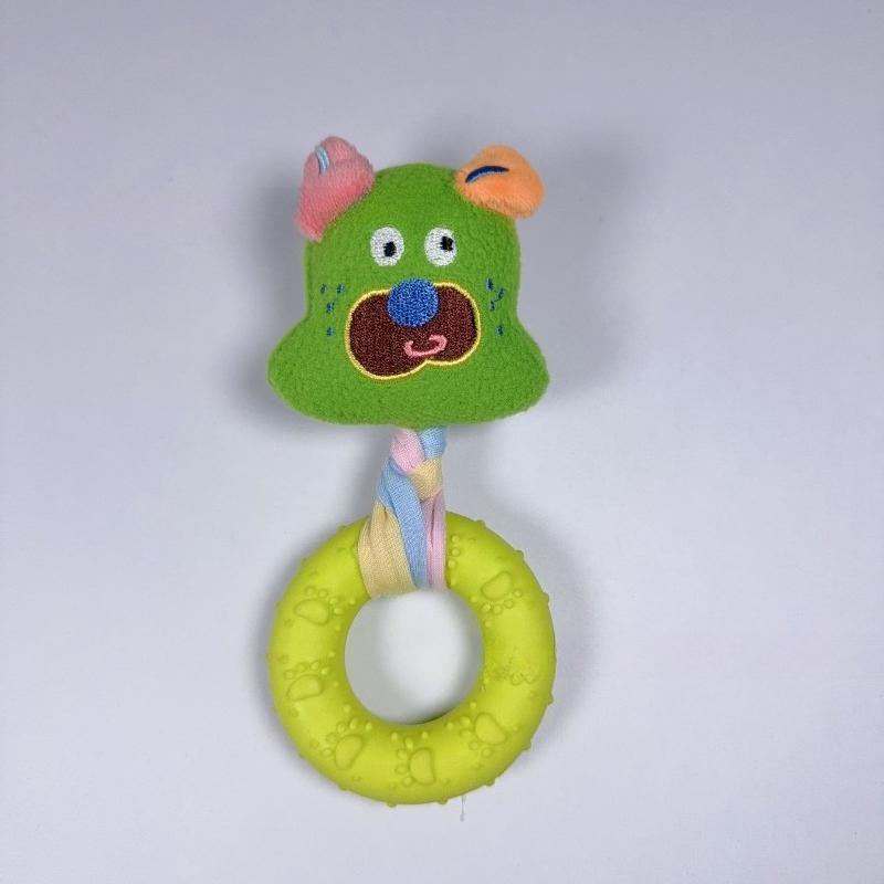 Pet Plush Squeaky Toy Assorted Cartoon Shapes Corduroy Molar Interactive Boredom Relief Dog Chew Toy