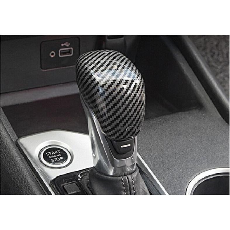 Carbon Fiber Console Gear Shift Knob Cover Trim For Nissan Sentra Sylphy 20-