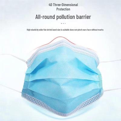 Máscara Facial Protetora Descartável de 3 Camadas