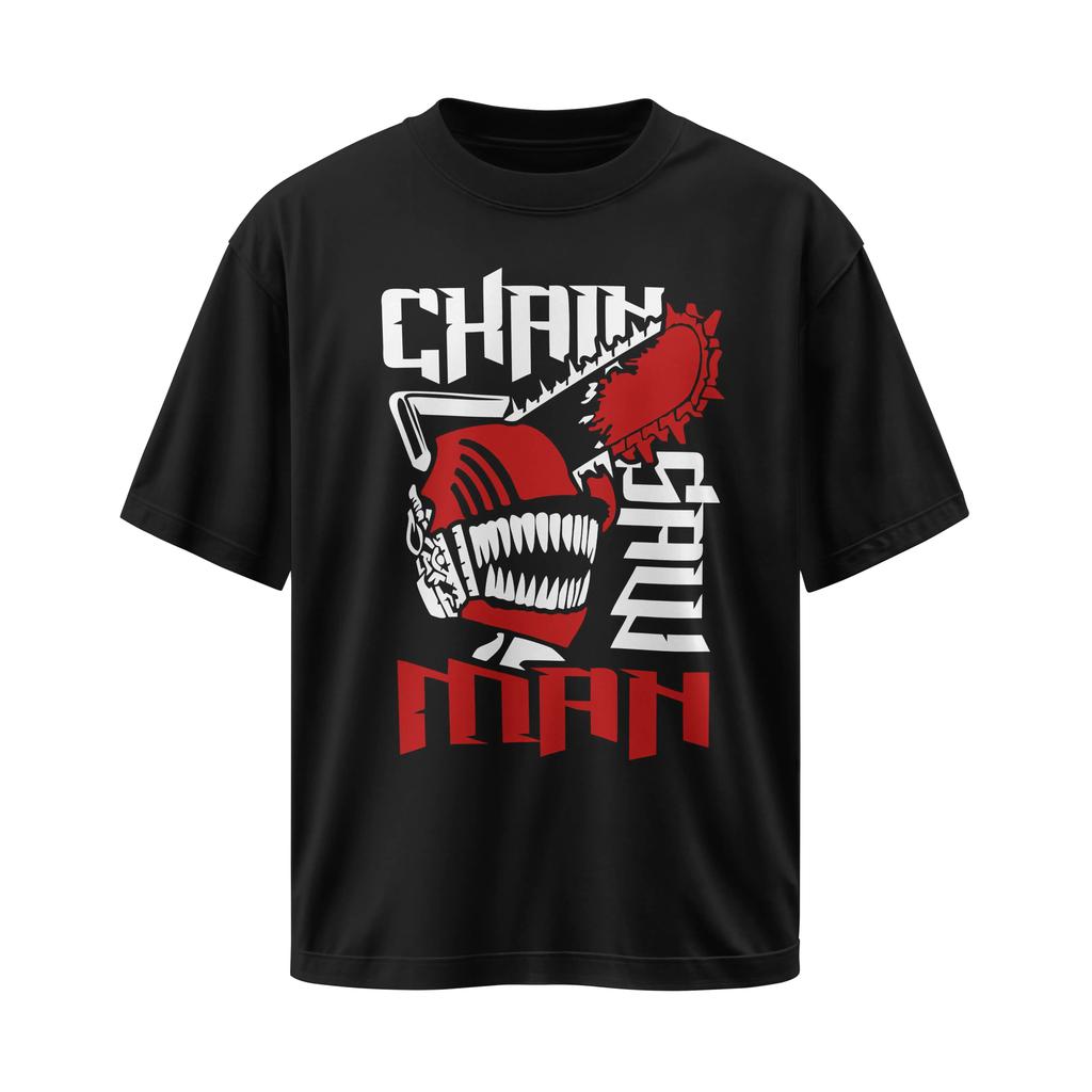 Rock Harajuku Top Print Japanese Anime Chainsaw Man T Shirt Fashion Street Couple Top Y2k Graphic Print Cotton Tshirt Unisex