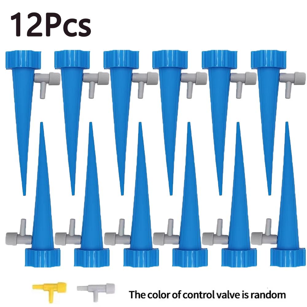 5/6/10/12pcs Watering Spikes Plants Self Watering Planter Insert with Adjustable Drip Valve Auto Vacation Plant Watering Devices