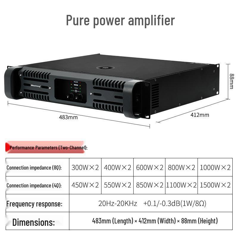 QIASHENG Professional Amplifier for Stage, Conference, KTV, Bar, or Wedding Events