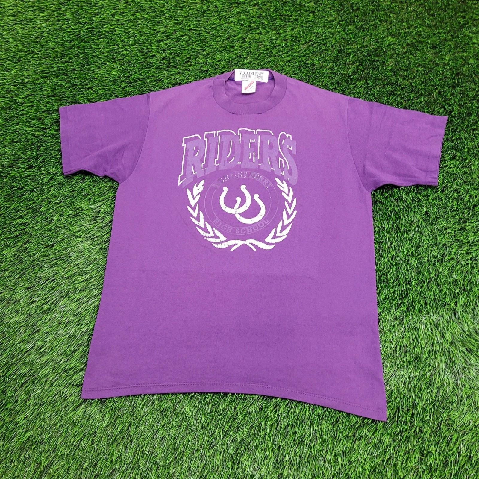 Vintage 80s Jerzees Shirt Medium 20x26 Martins-Ferry School S