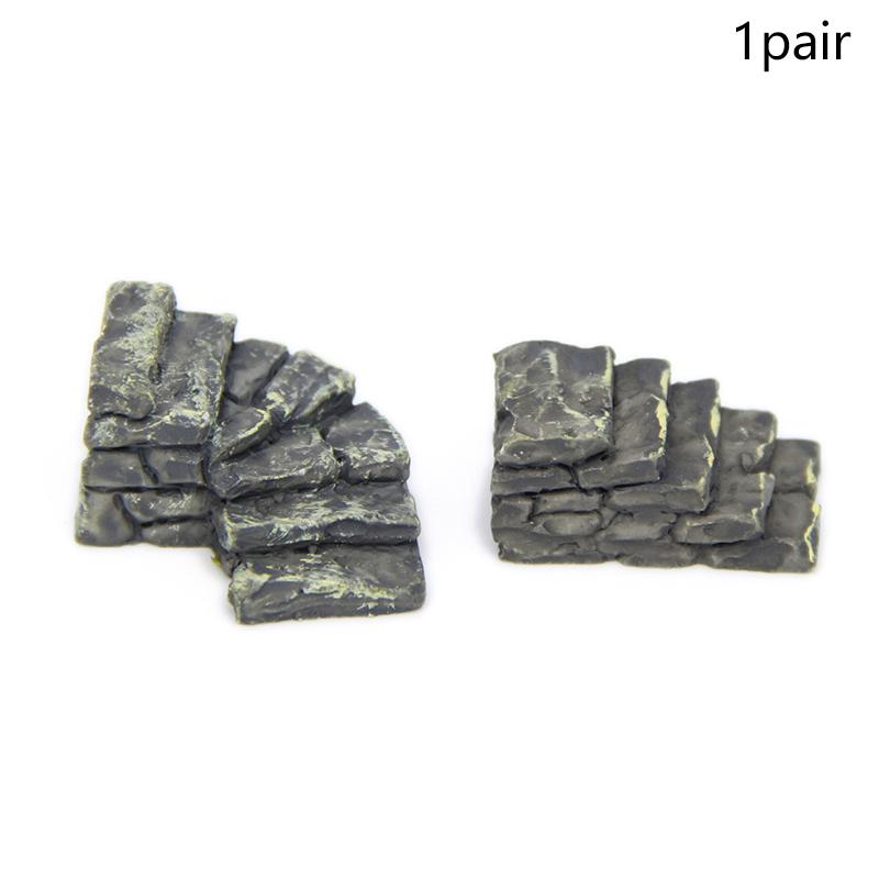 

2Pcs Artificial Simulation Stone Step Miniature Fairy Garden Home Decoration Mini Craft Micro Landscaping Decor Diy Accessories