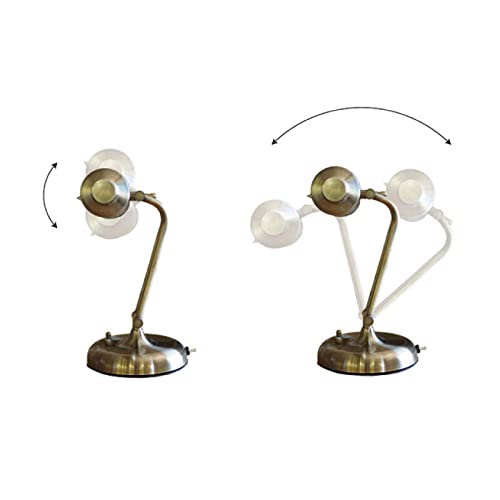 Interform Desk Light LT-4948GD Rocherie with Incandescent Bulb, Gold, Antique Hairline, Retro