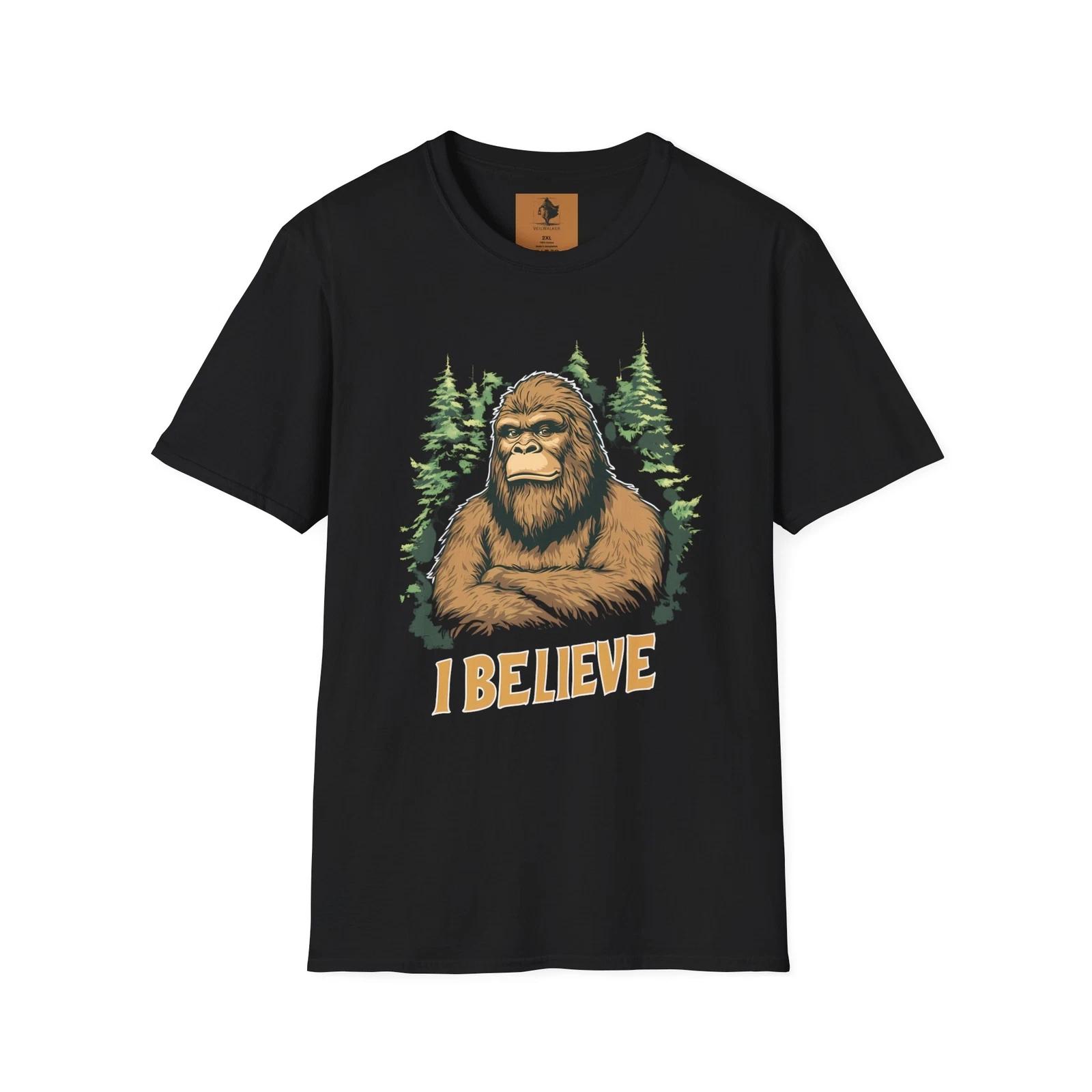 

Bigfoot T-Shirt, Sasquatch Cryptid Tee, Cryptozoology Explorer Gift S