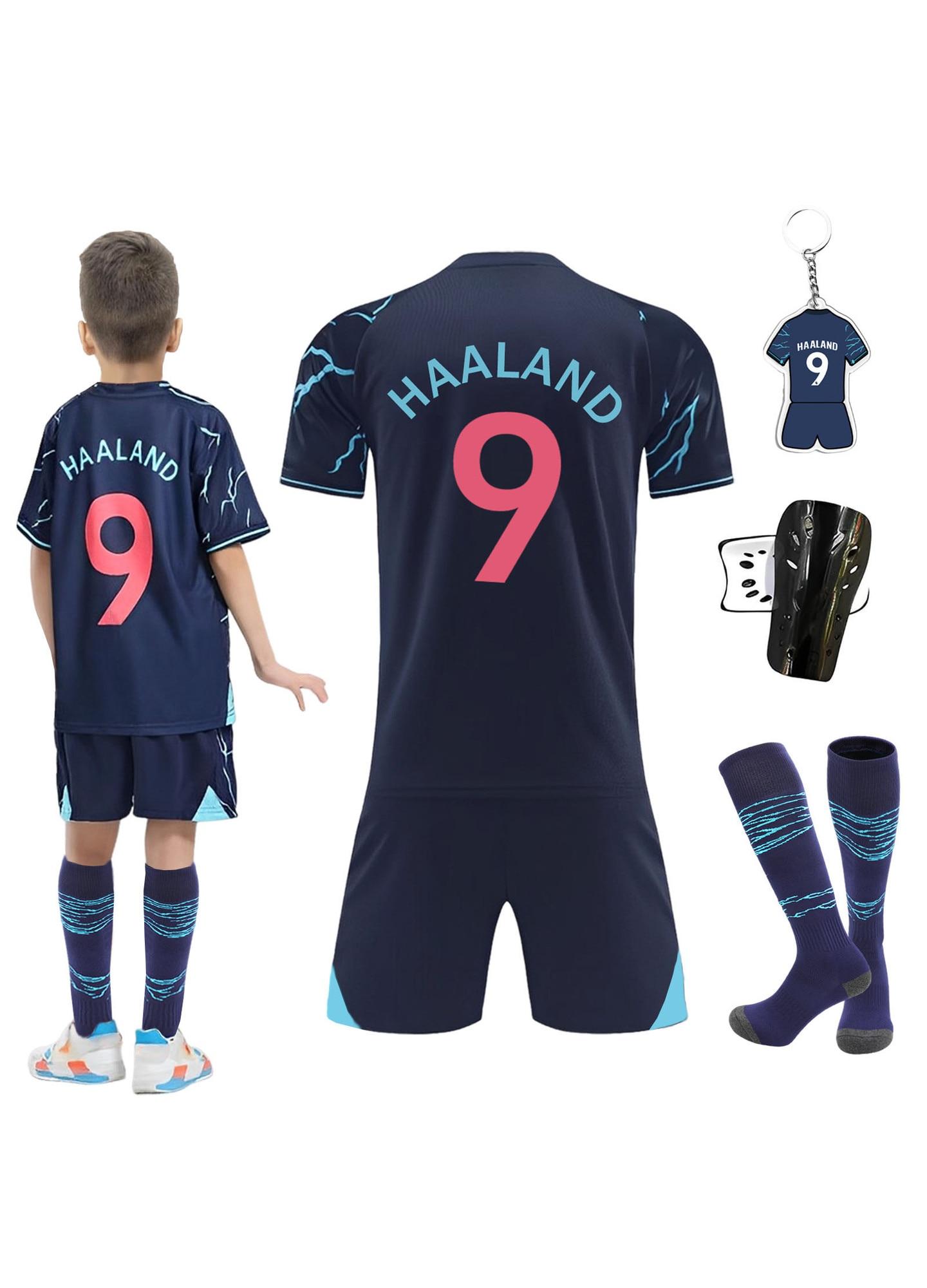 Kids Haaland Football Jersey Set with