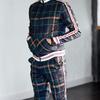 2023 Seturi de trening pentru bărbați, modă 3D în carouri, imprimeu la modă, îmbrăcăminte sport casual, primăvară, toamnă, jachetă + pantaloni, set 2 piese bărbat