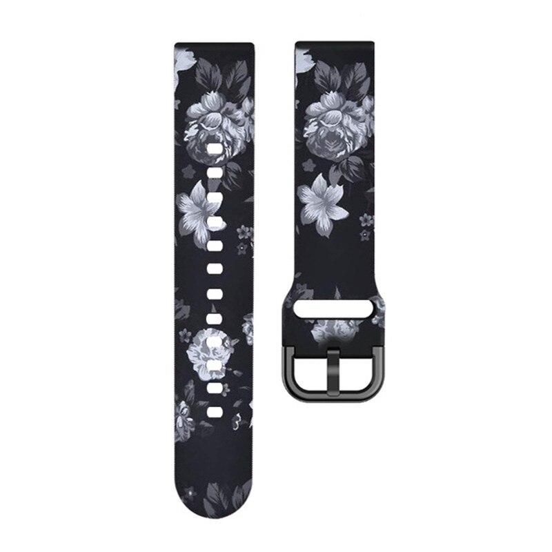 20mm 22mm Silicone Strap For Samsung Galaxy Watch Gear S3 Active 2 Graffiti Style Strap For Garmin Watch Moto 360 HuaMi Amazfit Bip Huawei Watch Band