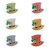 Fashion Rhinestone Clover Hat Brooches Pin For Women Clothing Coat Jewelry Accessories Gifts