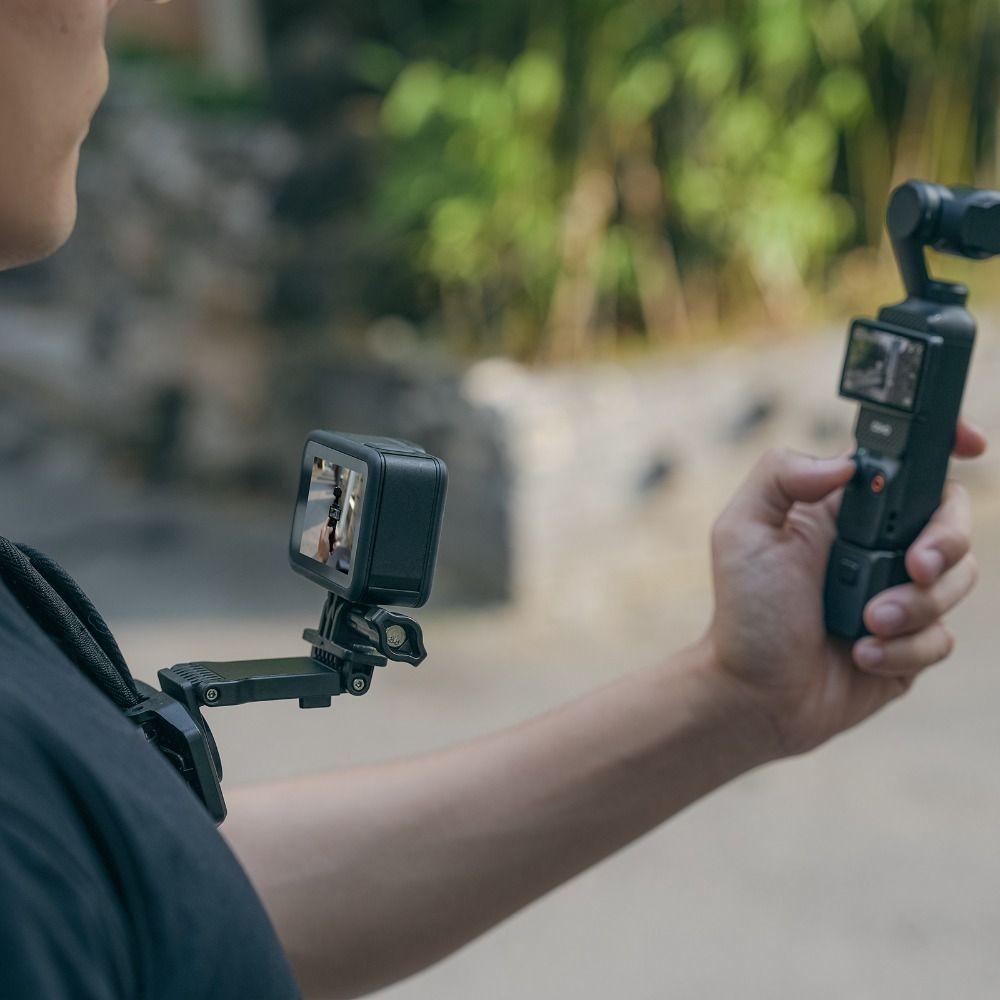 Stretchable Backpack Clip Clamp for DJI Action 5/4/Pocket3/Insta360 Action Camera Accessories