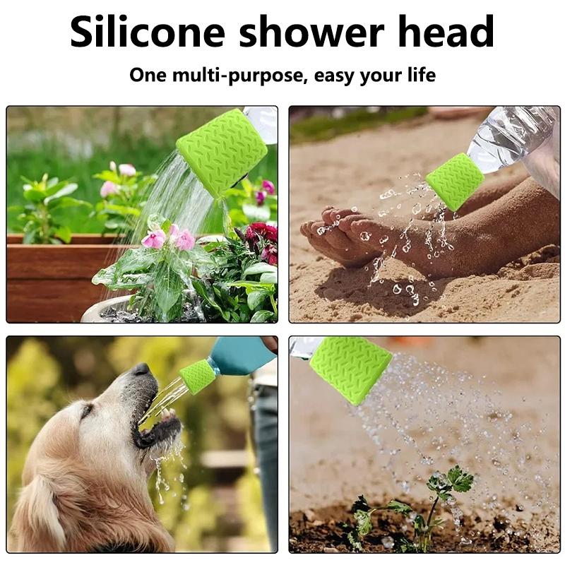 Silikon Haustier Duschkopf Tragbare Outdoor Hunde Badedüse Universeller Wasserflaschen Duschkopf Wandern Strand und Camping Zubehör