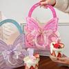 5 Stück Schmetterling Hand-Blumenbox Transparentes PVC, Universelles Blumenladen-Verpackungsmaterial für Festivals, Valentinstagsgeschenk