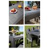 Table À Manger De Jardin QUEEN Effet Rotin - Anthracite - 220 X 90 X 72 Cm