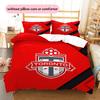 Toronto FC Pattern Bedding Quilt Set  Home Decoration  Gift (1 * duvet cover + 2 * pillowcase  without core)