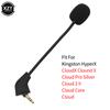 Microfono di Ricambio per Gioco 3,5 mm per Cuffie da Gioco Kingston HyperX Cloud 2 II X Core Pro Silver Cloudx