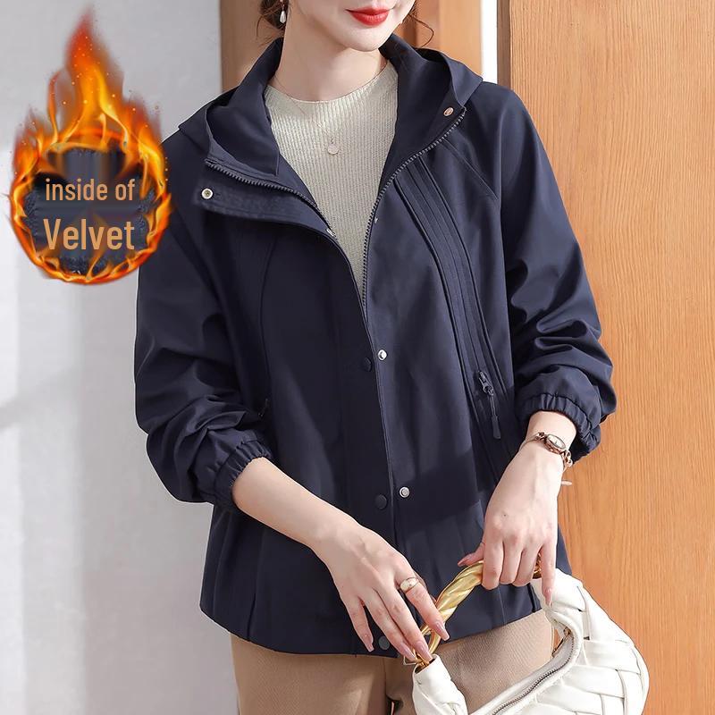 XUEXI Women's 2025 Loose Fit Age-Reducing Casual Trench Coat