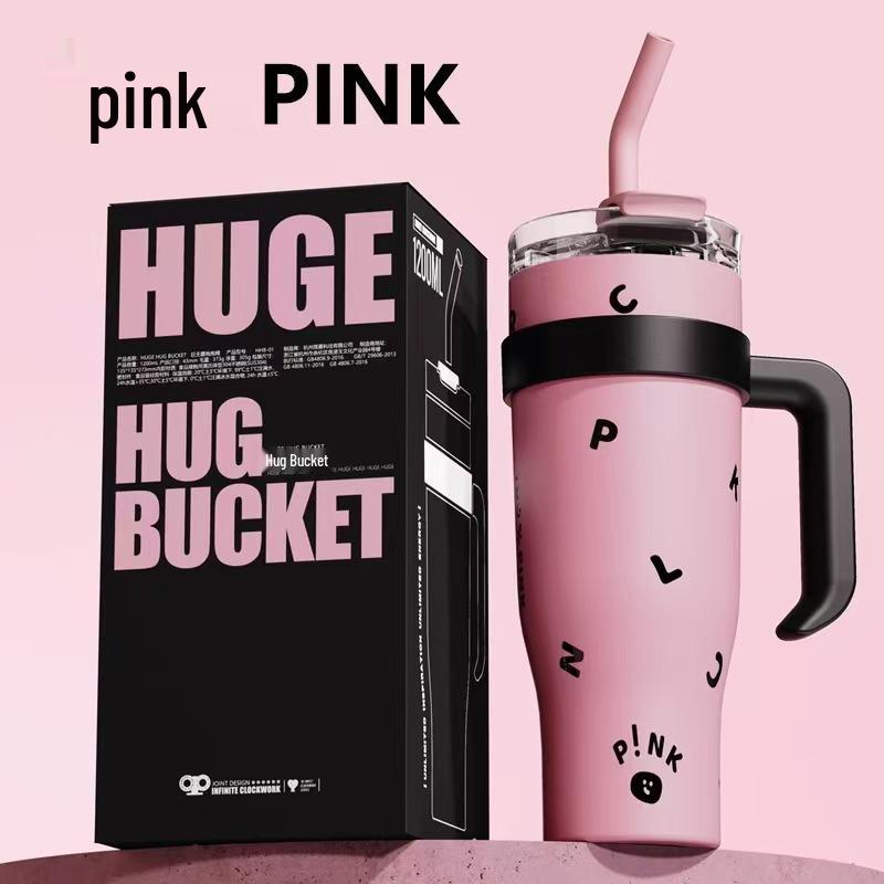 Sanrio Ice Buster Large Capacity Straw Cup - 2025 New Style Jumbo Thermos for Girls