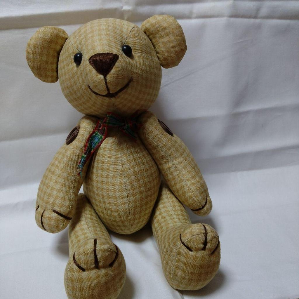 [USED] Handmade Teddy Bear. 30cm Tall. 100% Cotton.
