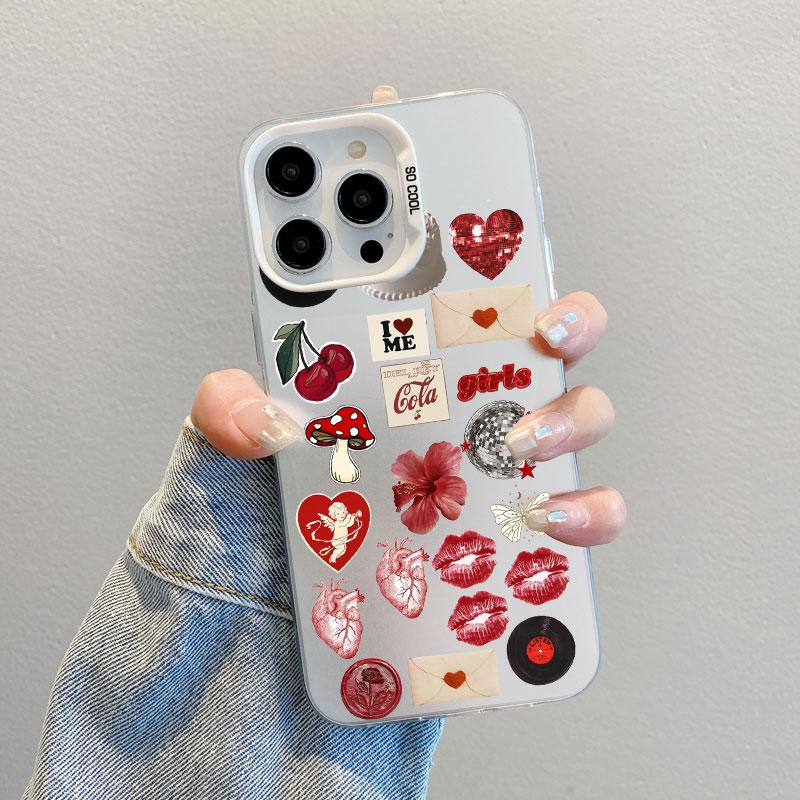 

Unique Sexy Lip Liquid Glitter Wine Cup Design Laser Phone Case For IPhone 11 12 13 Mini Pro Max 14 15 16 Pro Max Plus Covers iphone 13Mini