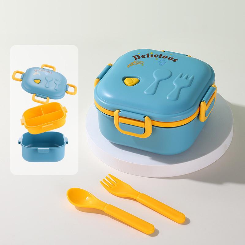 

Мультяшный двухслойный ланч-бокс, пригодный для микроволновой печи, изолированный ланч-бокс, японский ланч-бокс, подогреваемый, портативный, герметичный ланч-бокс