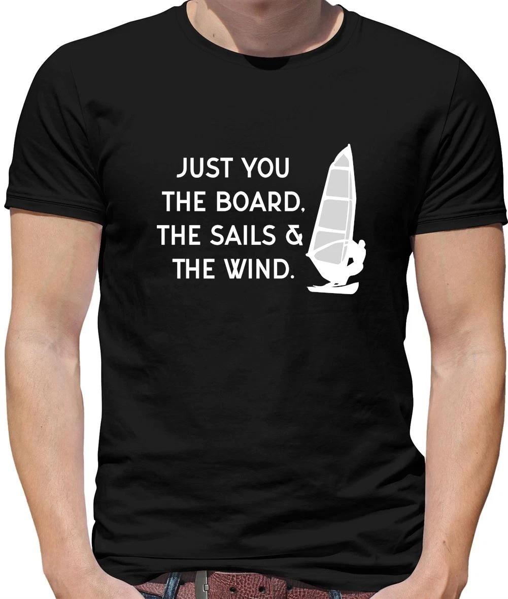 Just You, The Sails & the Wind - Mens T-Shirt - Windsurf Windsurfing Sail XL