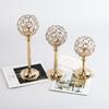 Table Centerpiece Metal Glass Candle Holder 1Pcs Gold Silver Tealight Candlestick for Birthday Party Decor