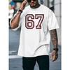 Men'S T-Shirt Featuring Prints , with a Round Neck And Short Sleeves, for Urban Style And Gym , a Must-Have for Men'S Summer Attire