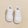 Spring new thick-soled shoes sports and leisure versatile women's shoes single shoes leather white shoes