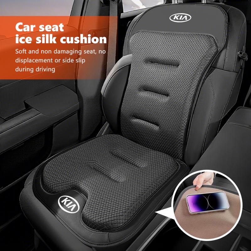 For KIA Car Breathable Ice Silk Heighten Seat Cushion Cover Backrest Protective Pad K5 K2 Rio Optima Sportage Venga Sorento