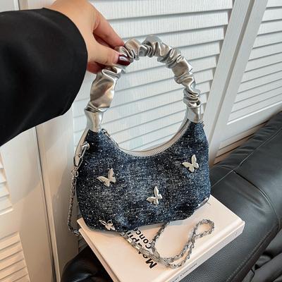 High-end Niche Bag Women's Summer New Fashion Chain Messenger Bag Pleated Portable Dumpling Bag