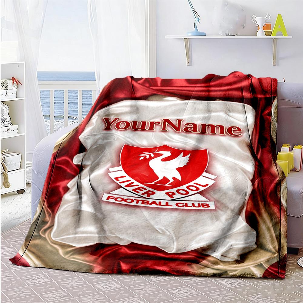 Liverpool Personalized Name Blanket Throw Personalized Blanket Ultra-Soft for Couch Office Chair Picnics Home Decor for All Occasions