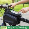 Front Bike Bag Waterproof Bicycle Accessories Bike Phone Bag with TPU Sensitive Touch Screen Cycling Gift for Mountain Racing