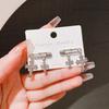 Trendy cool pin cross stud earrings women's niche design sense advanced cold wind earrings new trendy earrings