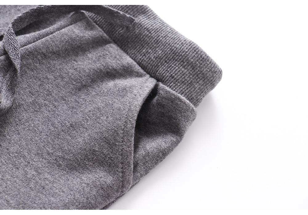 Kids' Autumn/Winter Cotton Trousers: Boys' European American Printed Knit with Ribbed Cuffs