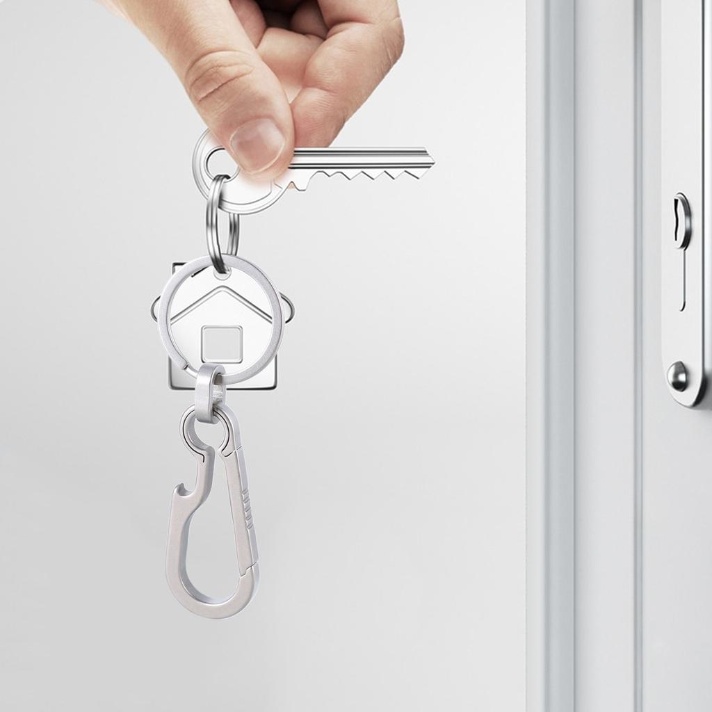 Quick Releases Keychains Heavy Duty Belt Clips Key Holder with Bottle Opener Titaniums Alloy Keychains Carabiner Clip