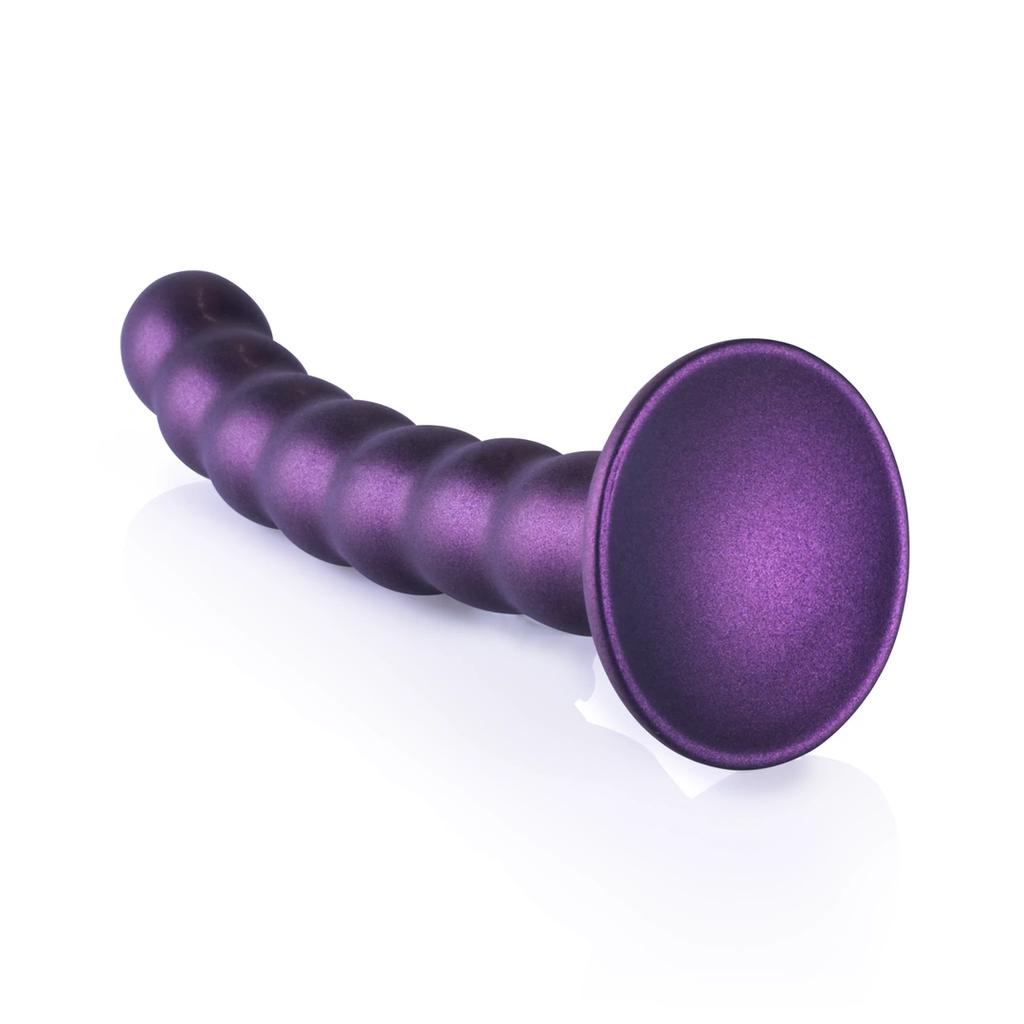Ouch! - Silicone G-Spot Dildo with Beads - 16.5 cm