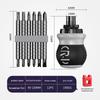 Compact Double-Headed Stubby Ratchet Screwdriver with Phillips & Slotted Bits - Telescopic, Labor-Saving, Forward/Reverse Function