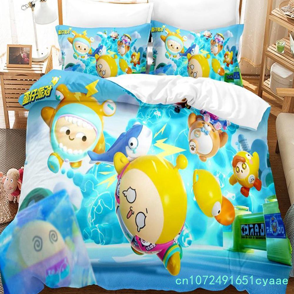 Tessuti per la casa Eggy Party Set Biancheria da Letto Federe Singolo Twin Full Queen King Biancheria da Letto per Bambini Stampa 3D Gioco Eggy Copripiumini