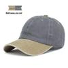 Personalized Retro Unisex Embroidered Cotton Baseball Cap with Soft Brim and Color Block Design