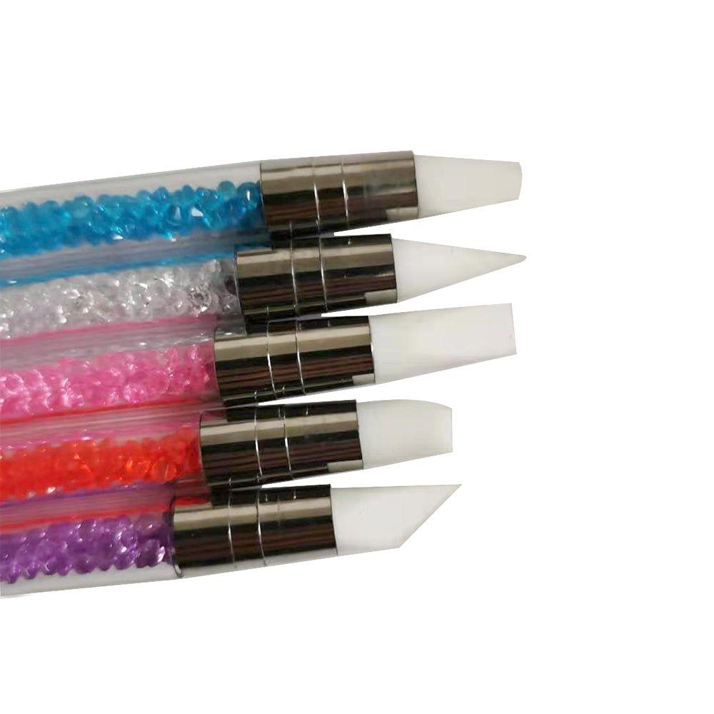 Soft Emboss Nail Shaping Tool Manicure Accessories Nail Art Pen Sculpture Pen Silicone Nail Brush Carving Pen Painting Brushes