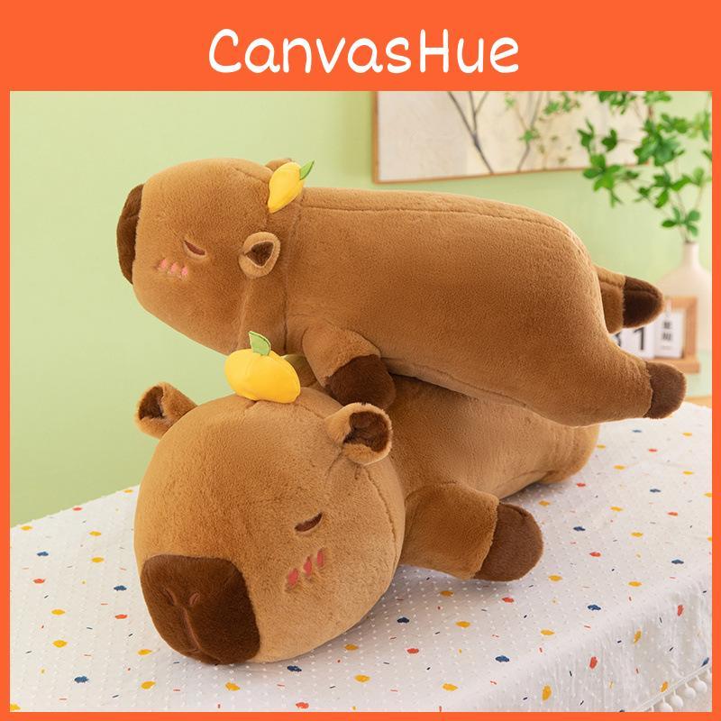 Plush Capybara Lounge Pillow Cozy Bedrest Companion Snuggle Sleep Toy Stuffed