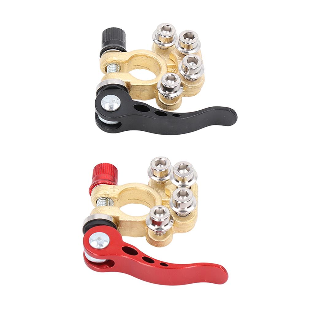 2Pcs Battery Terminal Connectors Car Disconnect 4 Way Positive Negative for SAECelsiusJIS Type A Post