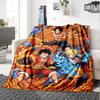 Anime One-Piece Print Flannel Blanket High Quality Warm Comfortable Cover for All Seasons Perfect for Gifts Home Decor